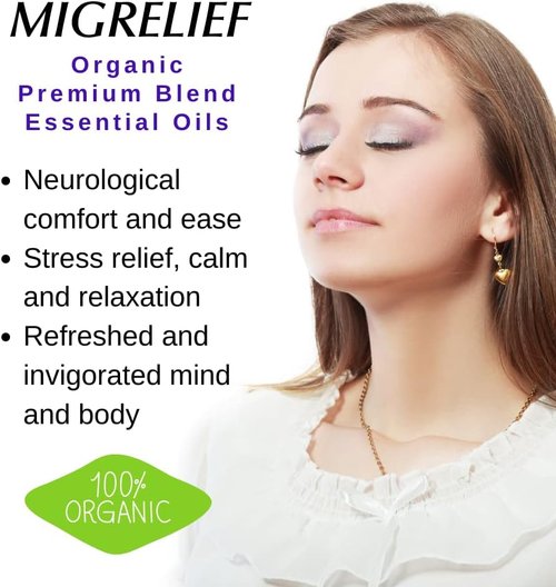 MigreLief Comfort Stick - Peppermint Lavender Essential Oil Roll-On for Migraines - 10ml