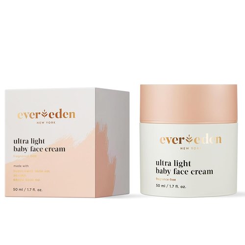 Evereden Ultra Light Baby Face Cream - Non-Toxic, Fragrance-Free Moisturizer | 1.7 oz Clean Baby Care
