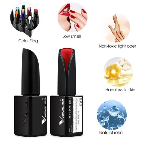 VENALISA 15ml Pink Gel Nail Polish, Light Pink Gel Polish Nude Pink Color Soak Off UV LED Nail Art Starter Manicure Salon DIY at Home, 0.53 OZ