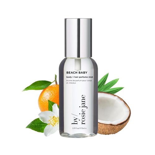 By Rosie Jane Body & Hair Perfume Mist - Beach Baby Scented Mist with Orange Spritz & Ocean Water (115ml)