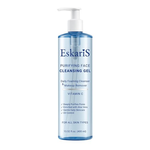 Purifying Face Cleansing Gel by Regine Switzerland - Vitamin C & Aloe Vera Daily Foaming Wash | 13.52 oz (400 ml)