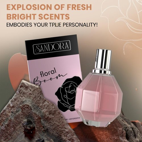 **Sandora Fragrances Floral Boom Women's Perfume - Floral Notes with Bergamot & Osmanthus | 3.4 fl oz**