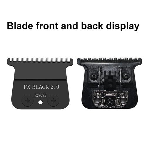 BaBylissPRO 707B Replacement Blade - DLC Blades with 4 Guards Set for FX787 & FX726 Trimmers | Black