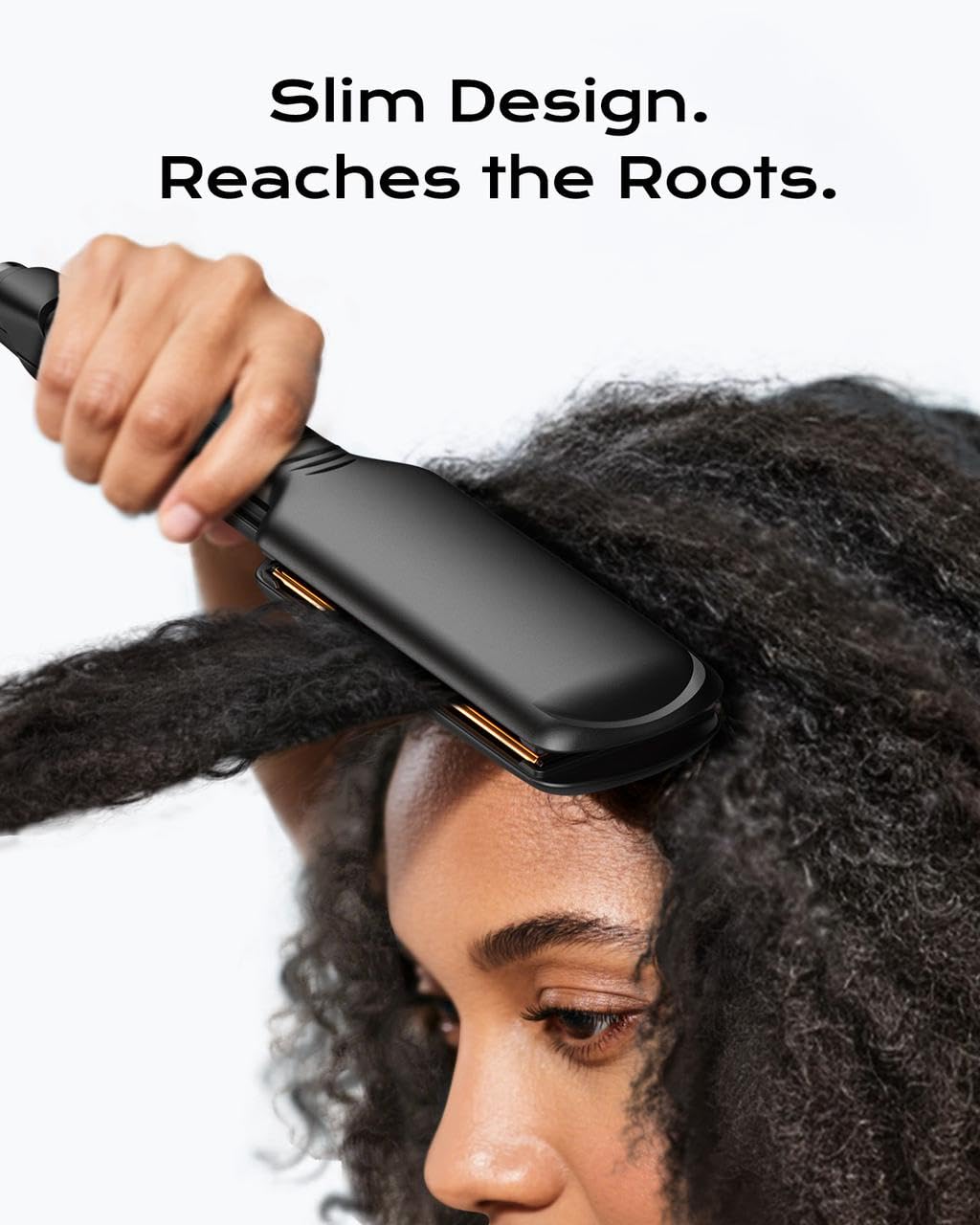 Skiennix Titanium Flat Iron Hair Straightener - 2 Inch Wide Plate for Natural & Thick Hair