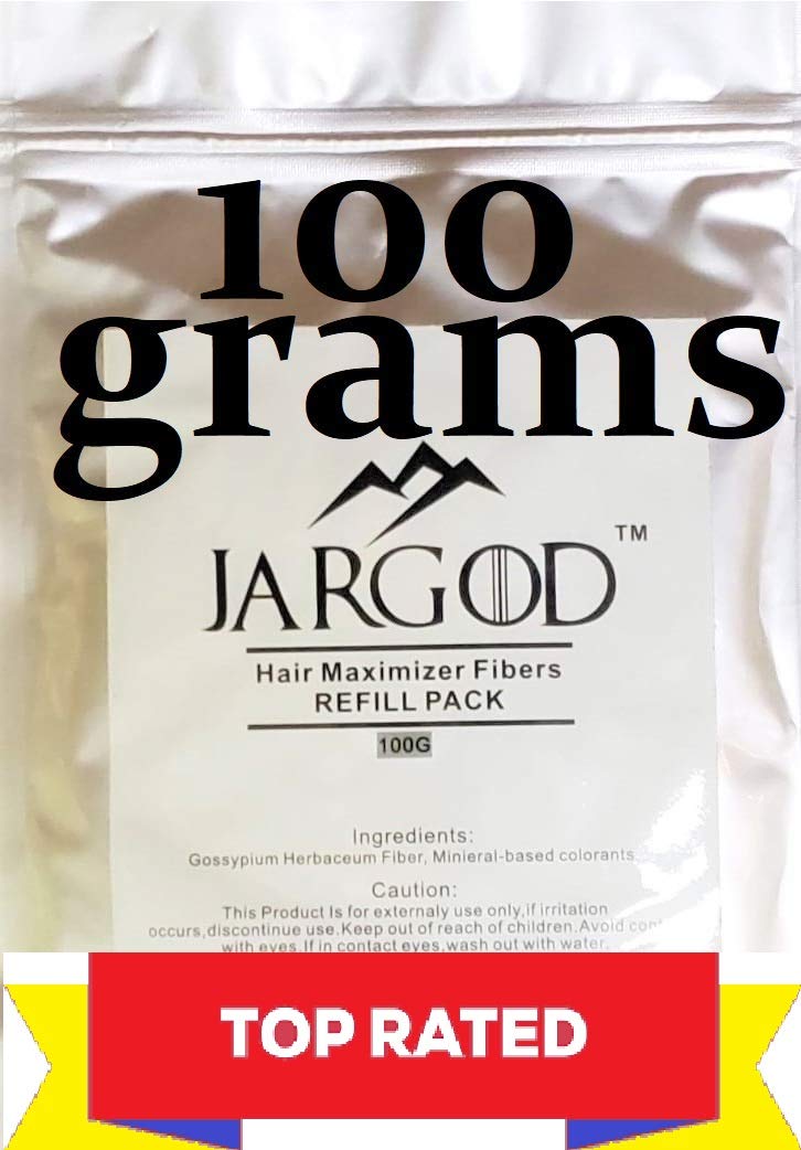 Hair Building Fibers 100 Gram - Refill Your Existing Fiber Bottle - Hair Fibers - Hair Loss Concealer For Thinning Hair by JARGOD (Medium Blonde)