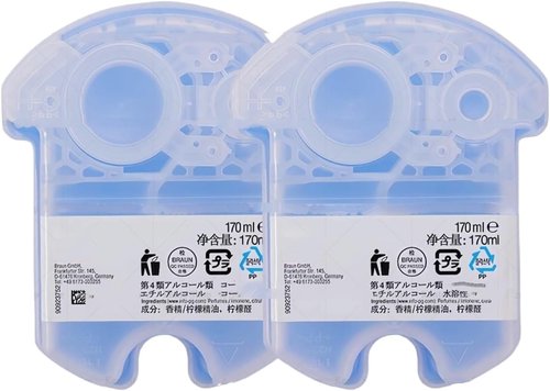 Braun Shaver Cleaning Fluid - Clean & Renew Refill Cartridges CCR4 for Optimal Performance