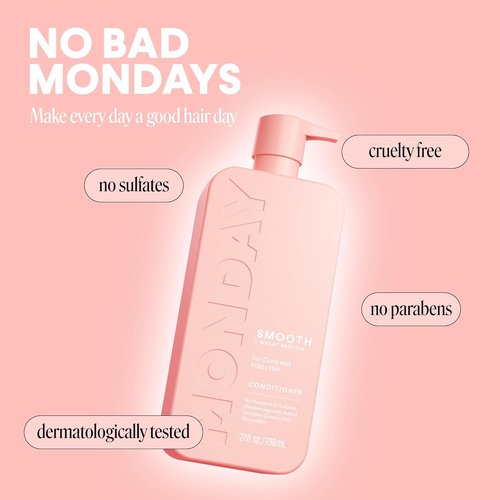 Monday Haircare Smooth Conditioner - Frizz Control with Wheat Protein, Coconut & Avocado Oil | 798 mL