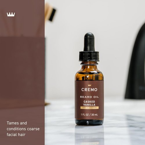 Cremo Beard Oil - Revitalizing Casked Vanilla, 1 Fl Oz | Restore Moisture & Soften Beard