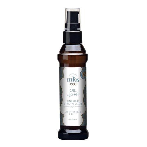 MKS Eco Oil Light - Hair Styling Elixir with Moroccan Argan & Hemp Seed Oil - 2 fl oz | Nourishes Fine Hair, Controls Frizz, Vegan & Cruelty-Free