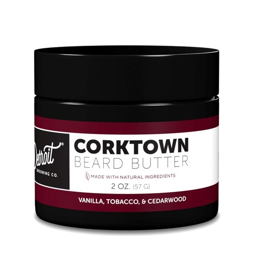 Detroit Grooming Co. Beard Butter - Softens and Hydrates with Safflower Oil & Shea Butter | Corktown Scent, 2oz