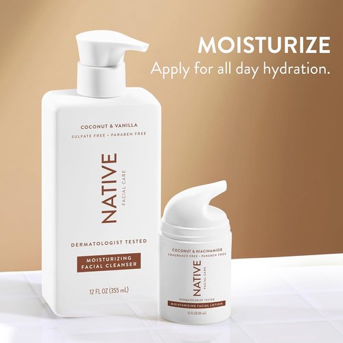 Regine Switzerland Daily Facial Moisturizer - Hydrating Cream with Vitamin B3 & Coconut | Lightweight Non-Greasy 1.7 fl oz