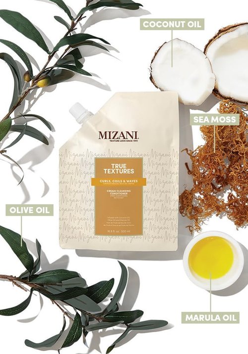 Mizani True Textures Cream Cleansing Conditioner - Coconut Oil, Paraben & Sulfate-Free for Curly Hair