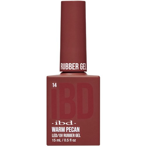 IBD Rubber Gel Polish - Warm Pecan | LED/UV Soak Off Builder Gel for Stronger Nails, 0.5 fl oz