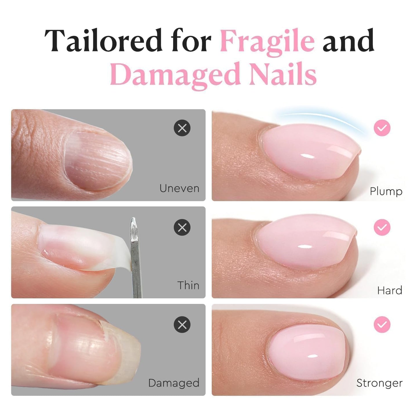 AZUREBEAUTY Rubber Base Builder Gel Polish - 15ml Nude Pink, Self-Leveling Nail Strengthener, Long-Lasting Soak Off UV LED