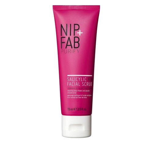 Nip + Fab Salicylic Acid Facial Scrub - Exfoliating Cleanser with Vitamin E & Volcanic Rock, 2.5 Fl Oz
