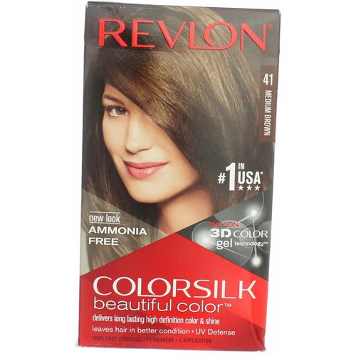 Revlon ColorSilk Beautiful Color | 41 Medium Brown Hair Dye | Pack of 3 for Vibrant Color