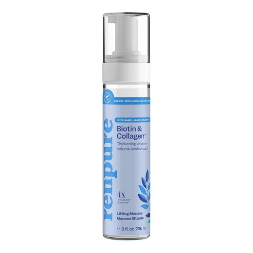 Renpure Biotin & Collagen Mousse - Lightweight, Non-Sticky Foam for Fuller Hair - 8 Fl Oz