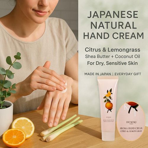 Demiki Shea Butter Hand Cream - Moisturizing Lotion for Dry Cracked Hands | Travel Size 2pcs (50g x 2)
