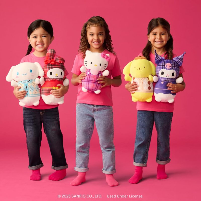 Squishmallows Original Sanrio 10in Plaid Hello Kitty HugMees – Ultrasoft Official Jazwares Plush (Medium-Sized)