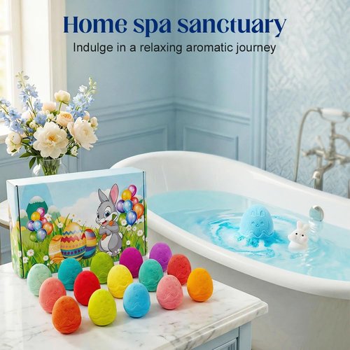 Kids Bath Bombs with Surprise Inside, 2026 New 15-Pack Bunny Series Bath Bombs, Creative Bubble Bath Fizzies for Kids, Fun Bath Bomb Gift Pack for Children