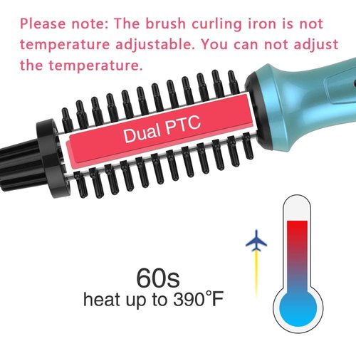 Phoebe Mini Curling Iron - 3/4 Inch Dual Voltage Ceramic Tourmaline Curler Brush | Travel-Friendly Design