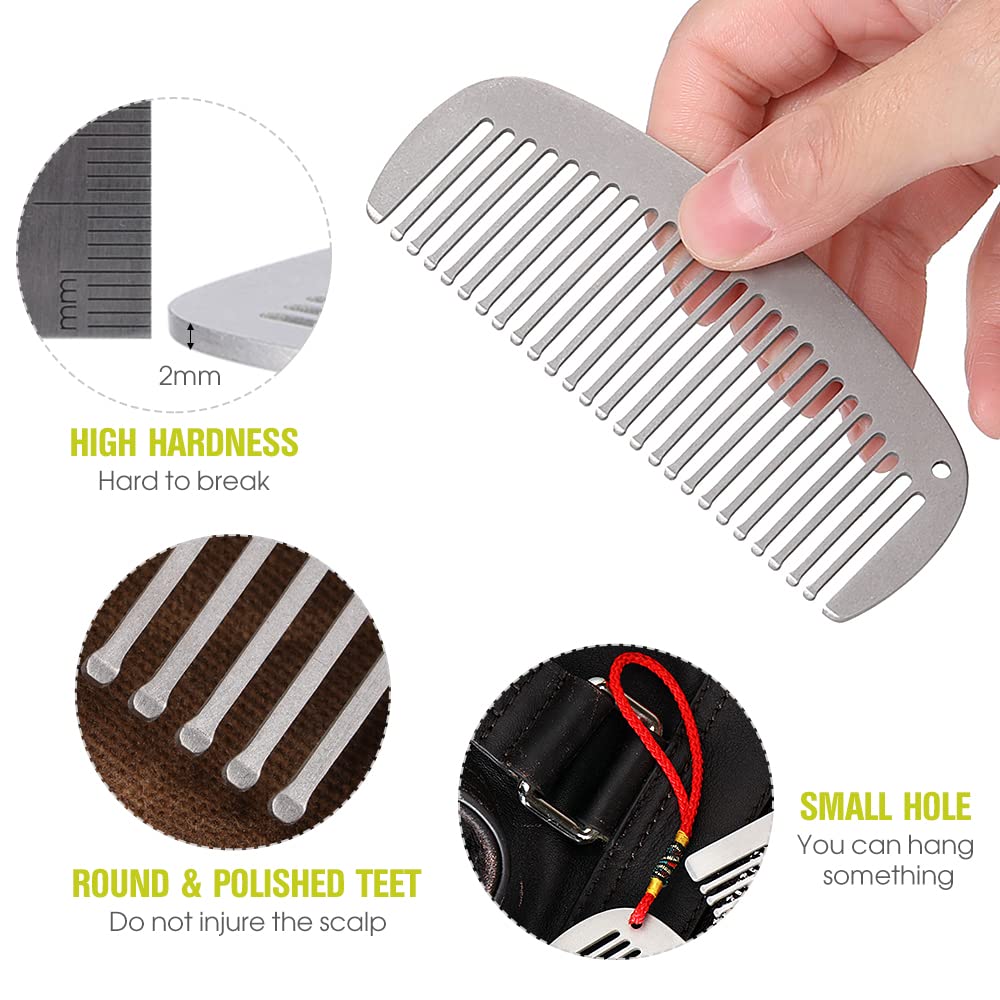 LIXADA Titanium Comb, Hair Beared Comb, Pocket Comb, Anti-Static Smooth Strong Light Heat-Resistant Daily use