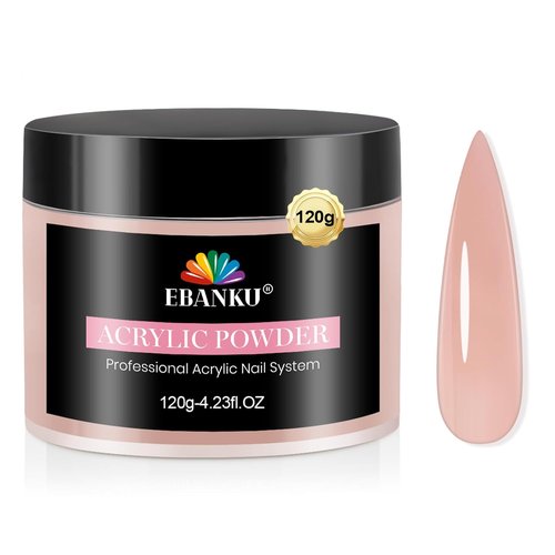 EBANKU Acrylic Nail Powder - Rosy Colors, 120g | Professional Quality, Long-Lasting & No Lamp Needed