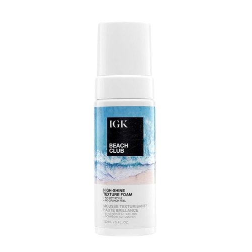 IGK BEACH CLUB High-Shine Texture Foam - Achieve Air-Dry Beach Waves with Buildable Hold & Soft Texture