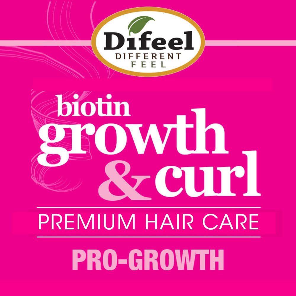 Difeel Biotin Hair Growth Oil - Premium Curl Enhancer, 2.5 oz for Nourished Hair