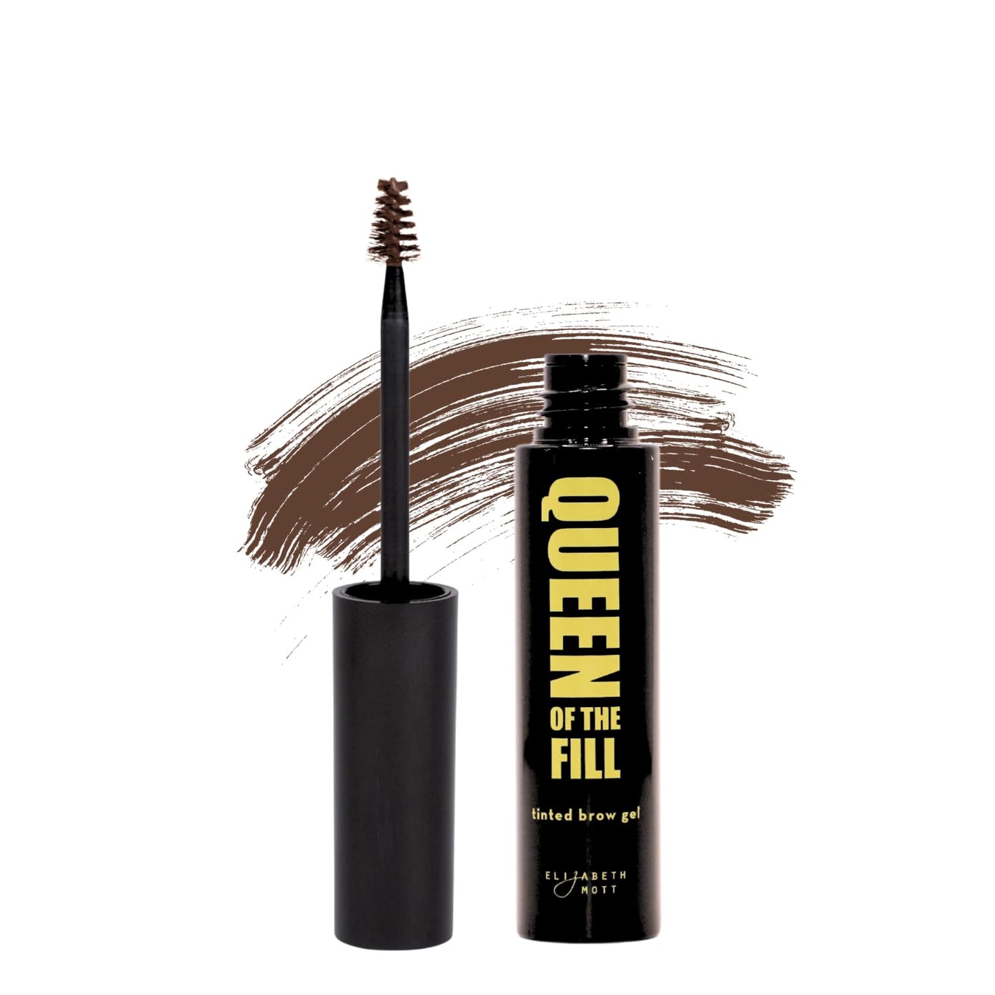 Elizabeth Mott Eyebrow Gel - Queen of the Fill Tinted Brow Filler & Volumizer - Waterproof, Smudge-Proof Auburn 4g