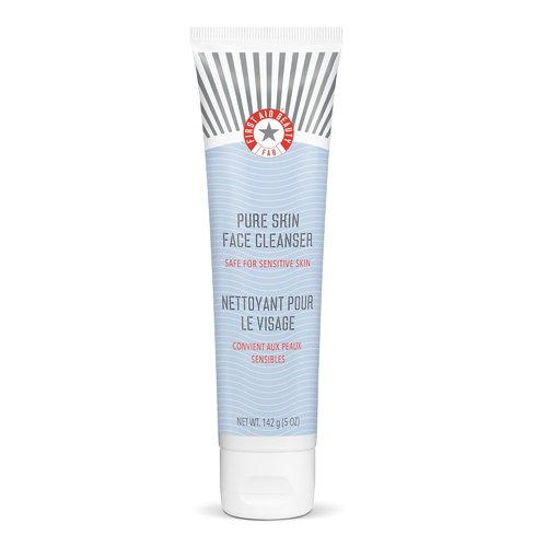 First Aid Beauty Pure Skin Face Cleanser - Gentle Antioxidant Cream for Sensitive Skin | 5 oz.