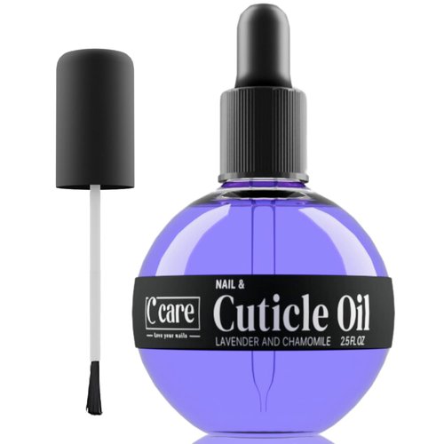 C CARE Cuticle Oil - Lavender & Chamomile Nail Treatment - Moisturizes & Strengthens Nails - 2.5 oz Bottle