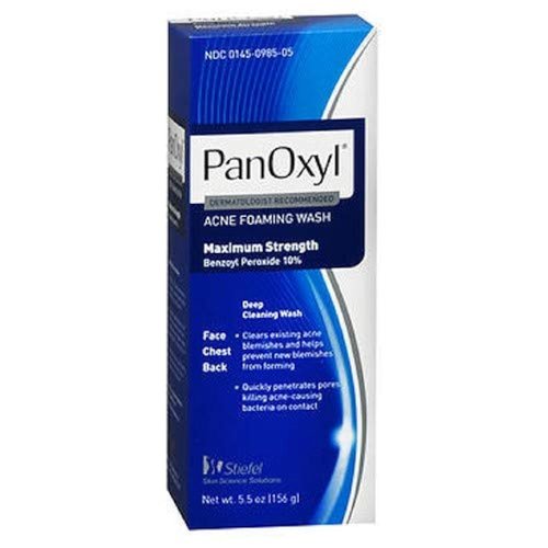 PanOxyl Foaming Acne Wash - Maximum Strength Cleanser for Clear Skin | 5.5 oz (Pack of 3)