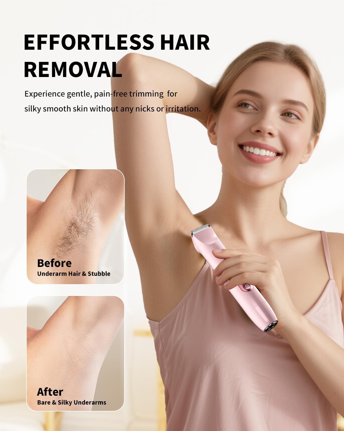 Ufree Bikini Trimmer - Electric Dual Head Razor for Women | Waterproof Rechargeable Shaver for Body & Face