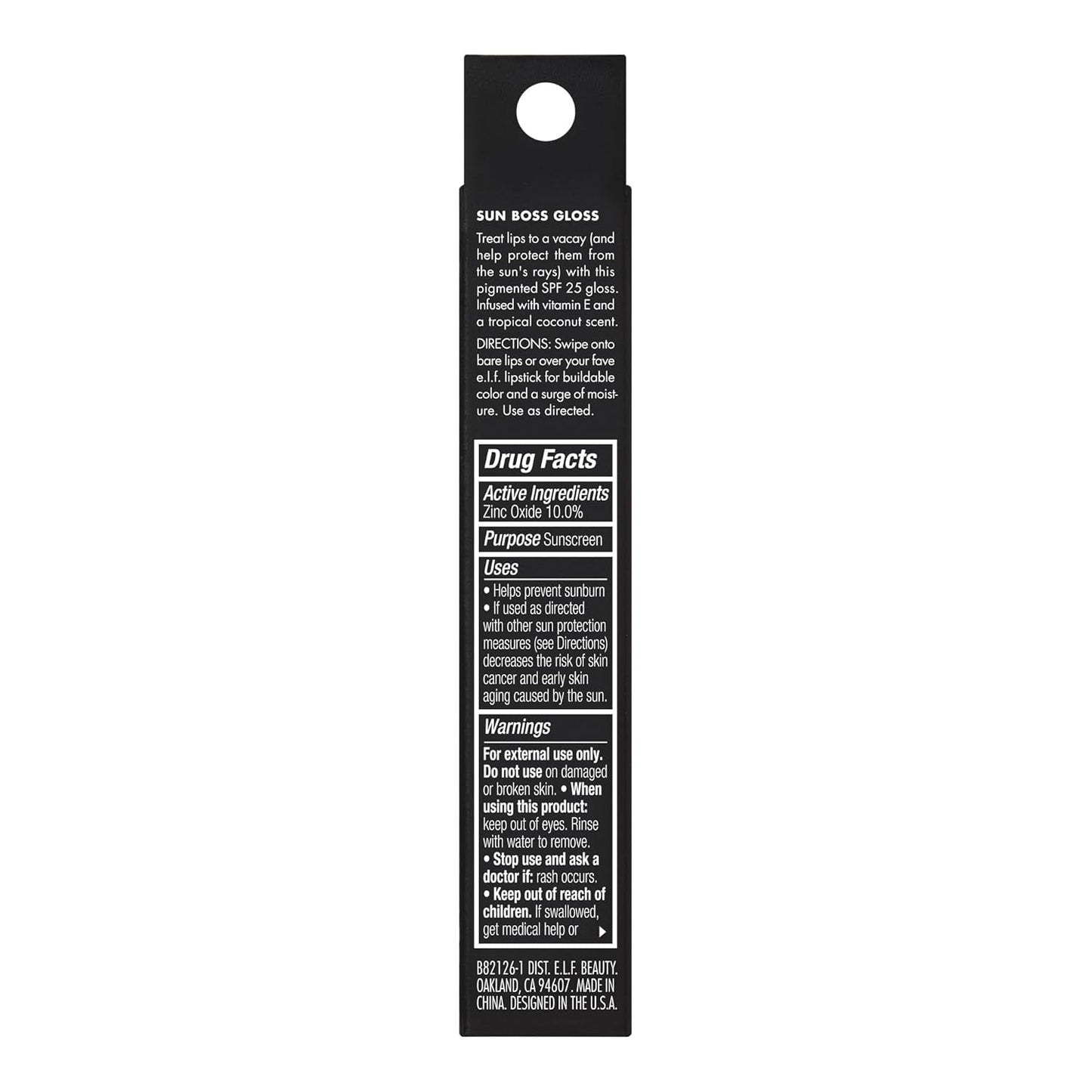 e.l.f. Sun Boss Gloss SPF 25 - Pigmented Lip Gloss for High-Shine Finish | Moisturizing Vegan Formula in Pink-Me Girl