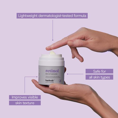 Baebody Retinol Cream for Face - Anti-Aging Formula with Jojoba Oil & Vitamin E | 50 ml/1.7 fl oz