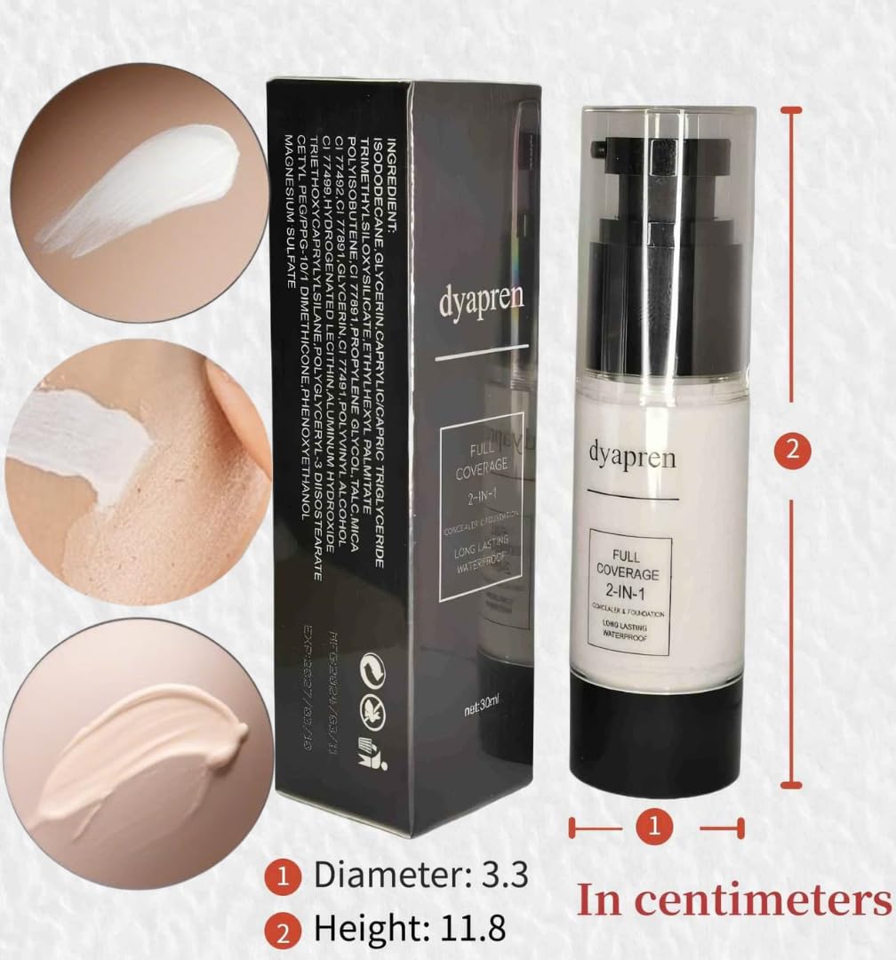 Skiennix Natural Glow Enhancer Liquid Foundation - Lightweight, Buildable Coverage, 30ml | Ideal for All Skin Types