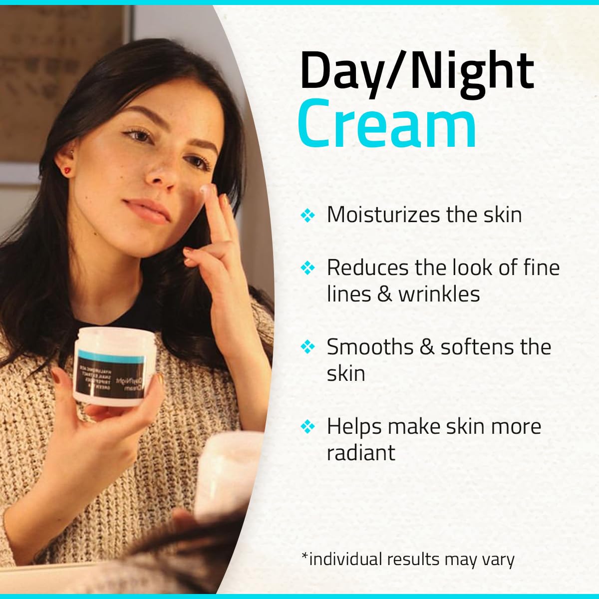 YEOUTH Day Night Face Moisturizer with Hyaluronic Acid, Snail Mucin Cream and Copper Tripeptide, Hydrating Fragrance Free Facial Moisturizer, Face Skin Care Cream for Women and Men