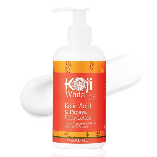 Koji White Kojic Acid & Papaya Body Lotion - Exfoliating & Hydrating Skin Care | 8.45 Fl Oz, Vegan & Paraben-Free