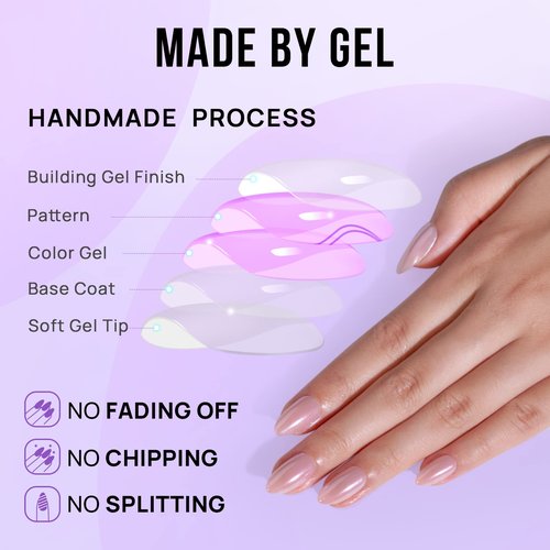 BTArtbox Press On Nails Almond - Short Nude Natural Nails Press Ons, Glue On Nails for Wedding Birthday Gift, Supremely Fit & Glossy Stick On Nails in 16 Sizes - 32 Nail Kit, Nudies
