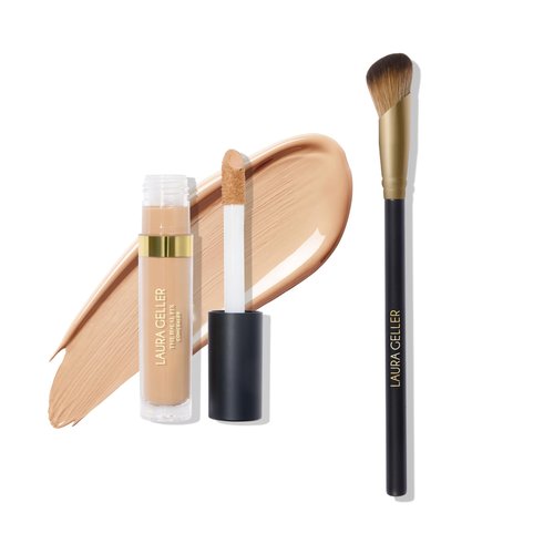 LAURA GELLER NEW YORK The Under Cover Kit: Ideal Fix Concealer + Precision Angled Concealer Brush (03 Light)