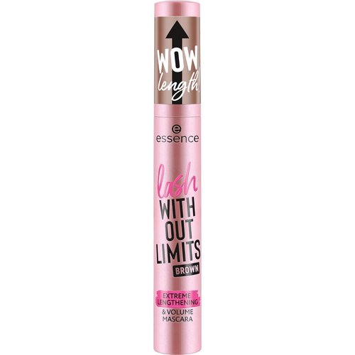 Essence Lash Without Limits Mascara - Extreme Lengthening & Volume (02 Brown) | Vegan & Cruelty-Free