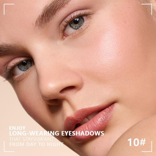 Kaely Powder Eyeshadow Quad - Vanilla Nude Beige Matte & Shimmer Palette | Pigmented, Waterproof, Blendable