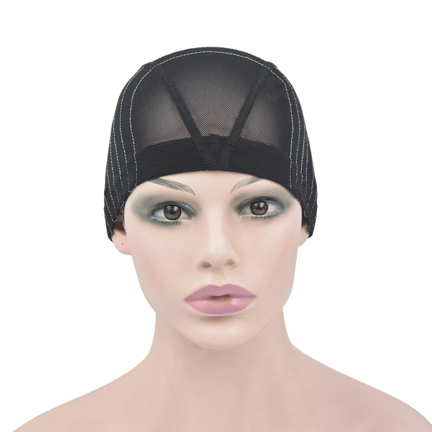 Mesh Dome Caps Wig Cap with Guideline Map for Wig Making Stretchable Wig Caps for Beginners Making Wigs (13x4 M)
