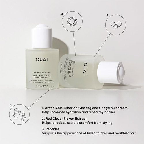 OUAI Scalp Serum - Balancing Hair Serum with Red Clover & Peptides for Thicker Hair | 2 Fl Oz