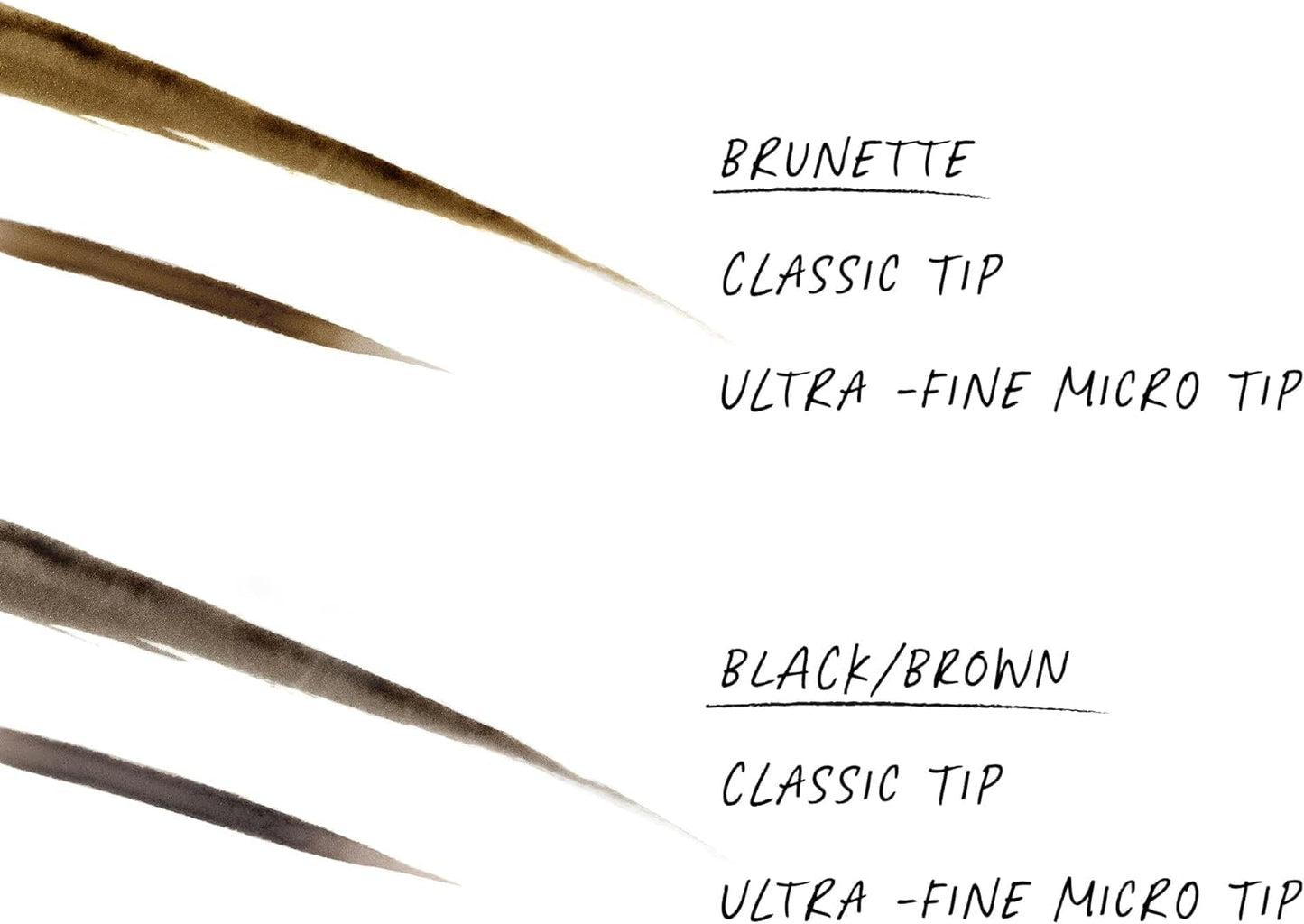WUNDERBROW Thicker Brow Pen Duo - Dual Ended, Vegan & Cruelty Free | Black/Brown Shade