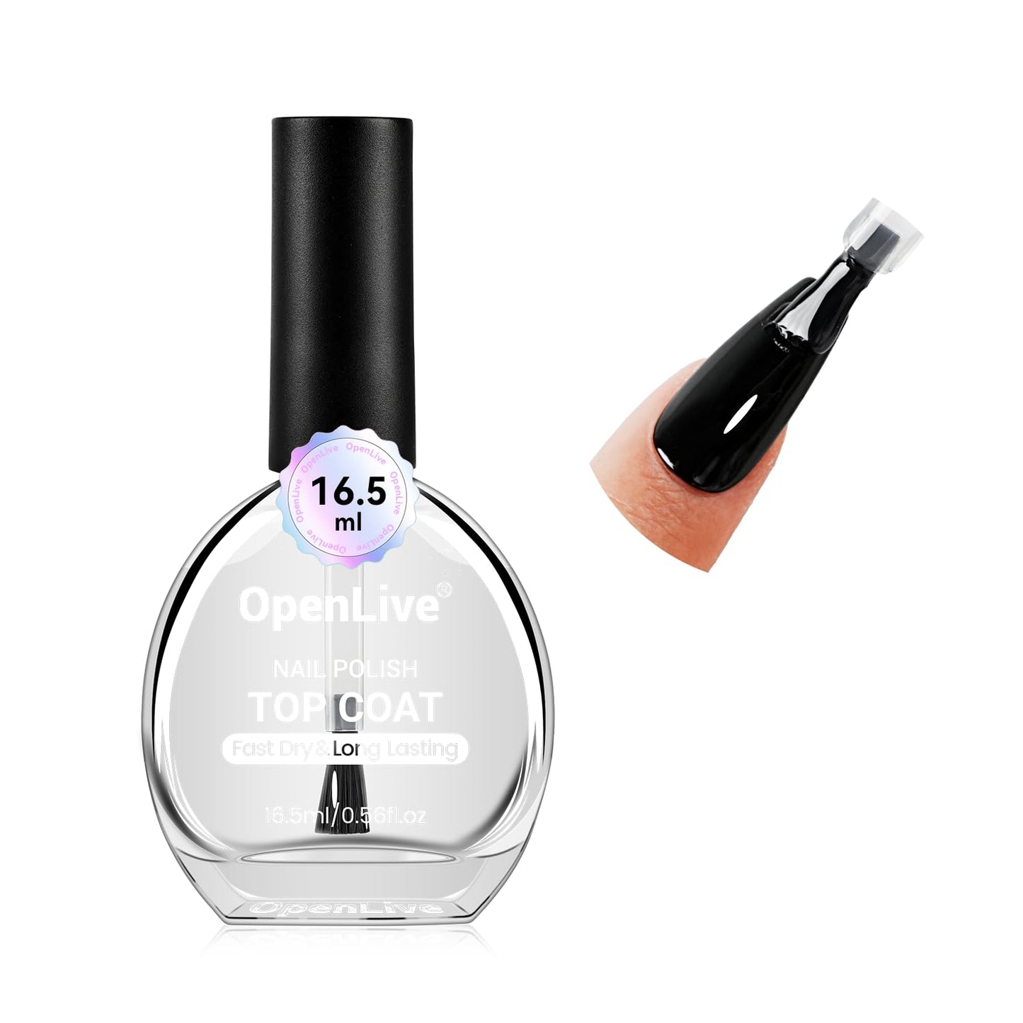 Skiennix Top Coat Clear Nail Polish - Quick Dry, High Shine, Long Lasting Gloss | 16.5ml