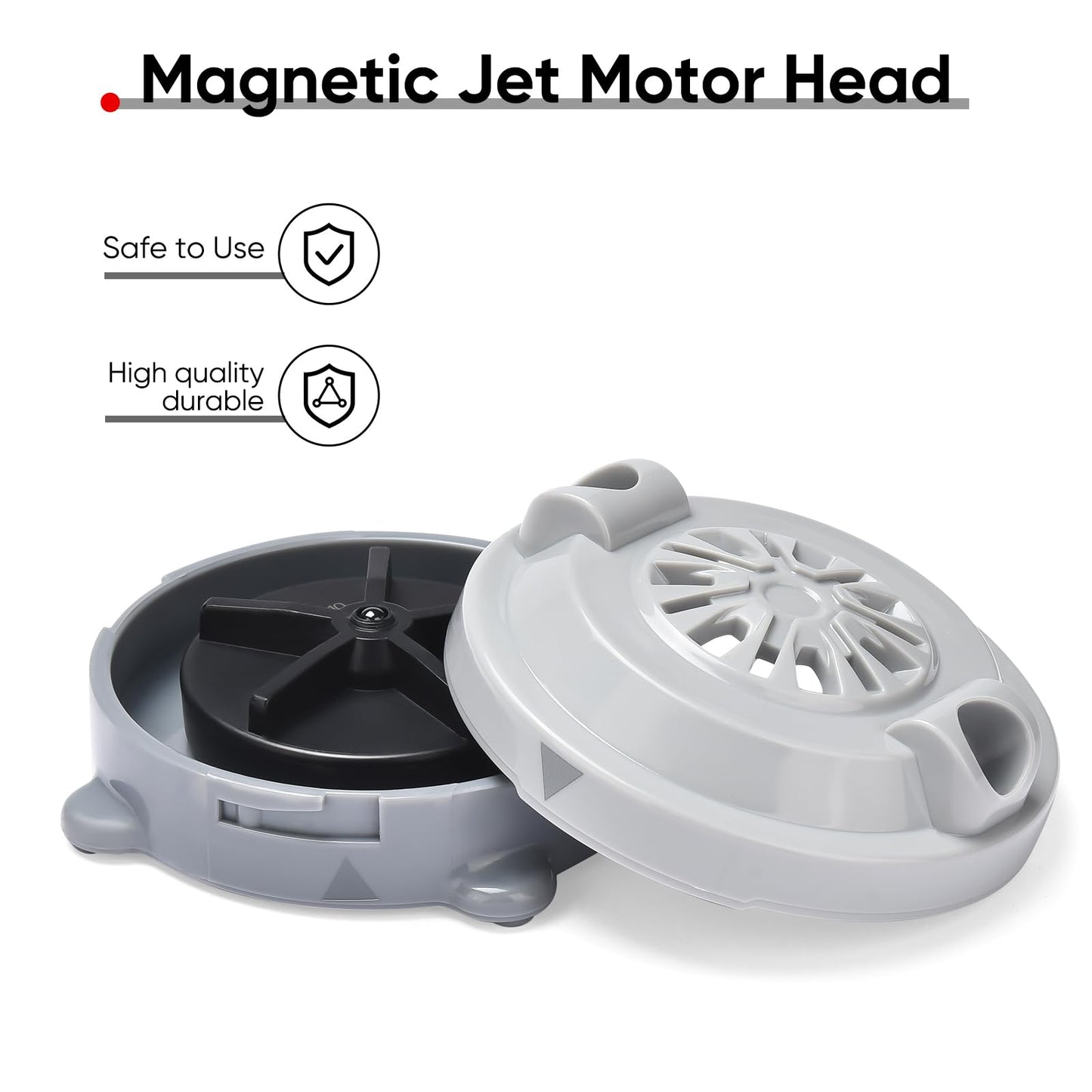 KTWT Pipeless Magnetic Jet Head Motor Chair, BF-004, 4-pin, Grey, Permanent Magnet, Indoor Use, 0.25 lbs, Spa Accessory