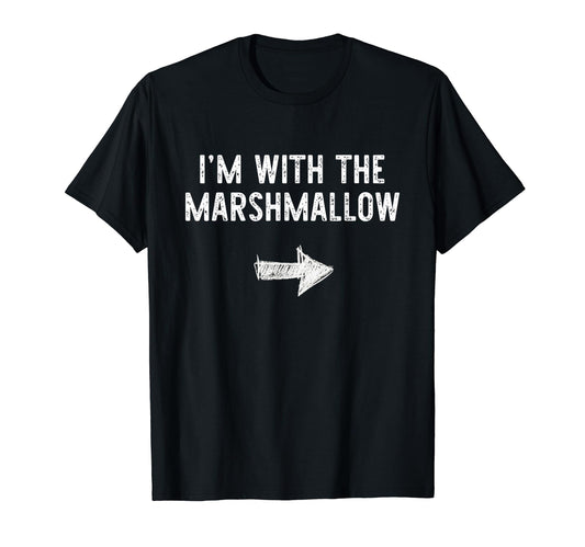 I'm With The Marshmallow Costume Halloween Matching Couple T-Shirt