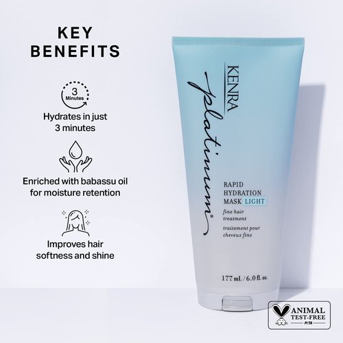 Kenra Professional Platinum Rapid Hydration Mask - Fine Hair Treatment for Moisture | 6 oz.